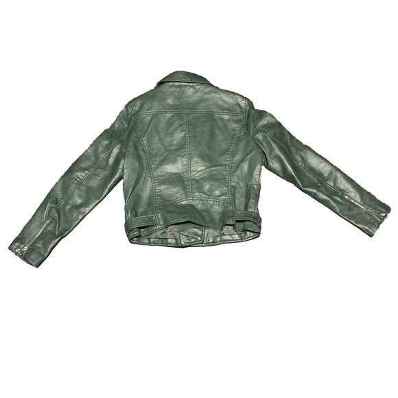 Me Jane Dark Hinter Green Motorcycle Style Jacket Classic Versatile Size L - Picture 2 of 6